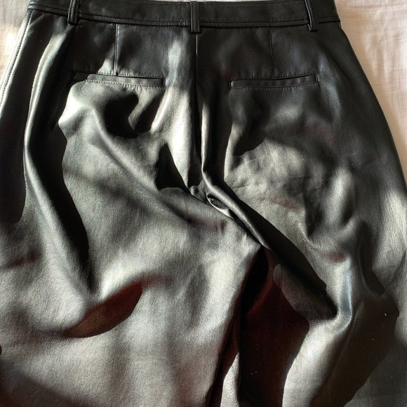 Babaton || Faux Leather Pants (Size 14) Waist 17.5" - Picture 3 of 6